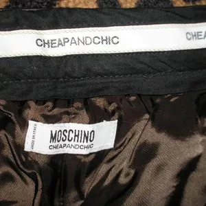 Брюки кожаные MOSCHINO 