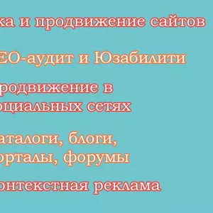 Продвижение сайтов,  реклама в Интернете,  пиар услуги