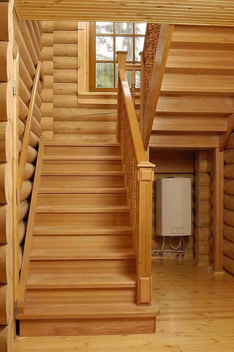 Лестницы из натурального дерева для дома под заказ в Запорожье 6
