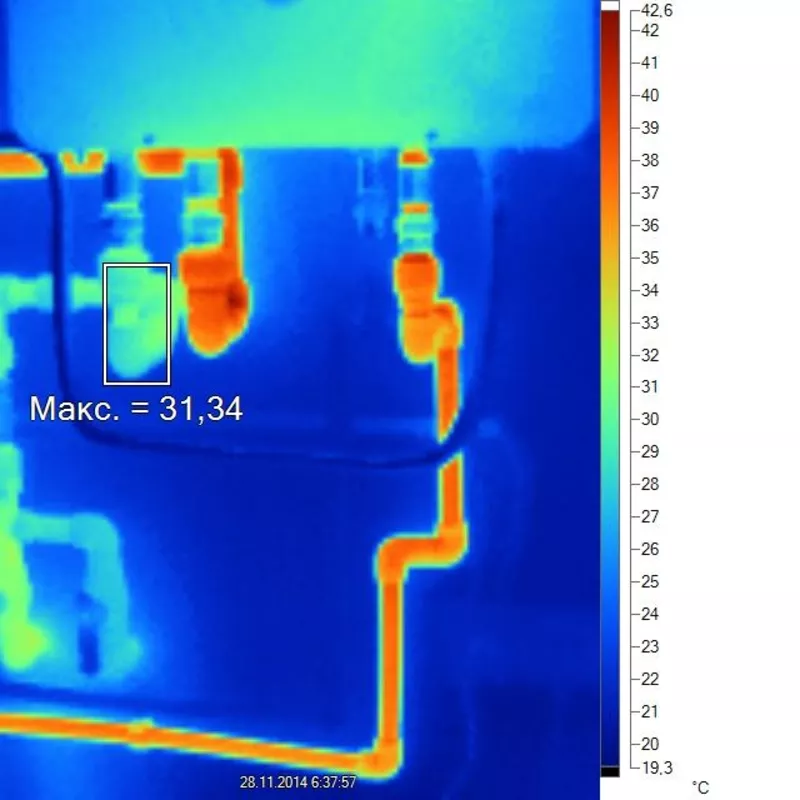 Обследование тепловизором отопительной системы  2