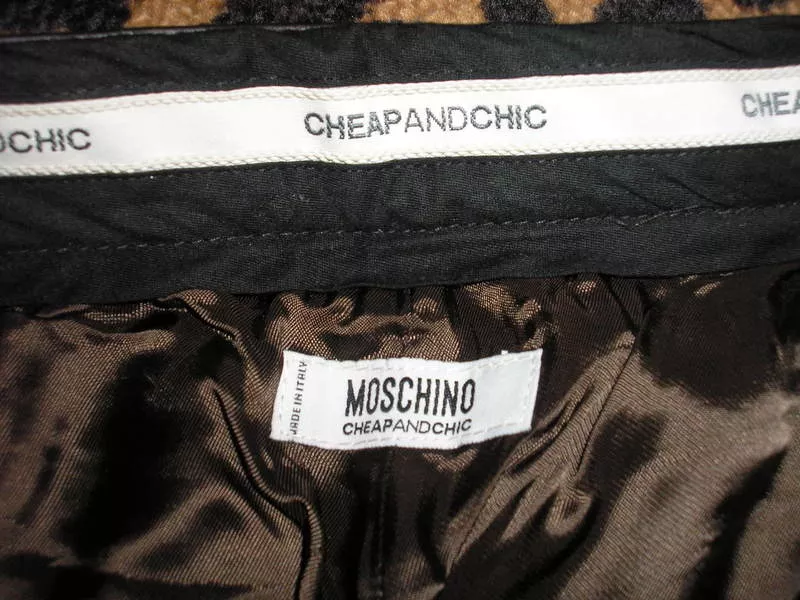 Брюки кожаные MOSCHINO 