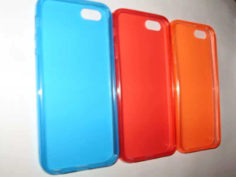 Стильный силиконовый цветной TPU чехол iPhone 5 5S 2