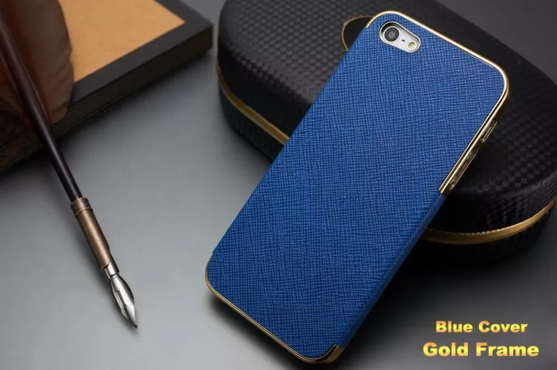 золотистый чехол OYO Gold кожа PU с велюром для iPhone 5 5S SE 3